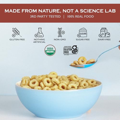 Lovebird Organic Cereal That Actually Tastes Good - 100% Real Food & Healthy Gluten Free Cereal, No Refined Sugar, Paleo, Keto Friendly Healthy Snacks for Kids, Adults - Cinnamon, 3-Pack