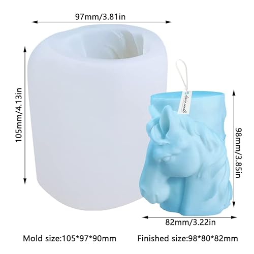 Cestony 3D Animal Horse Candle Silicone Molds For Making Candle Resin Pillar Aromatherapy Candles Wax Soap Flower Specimen Clay Craft #TOP1