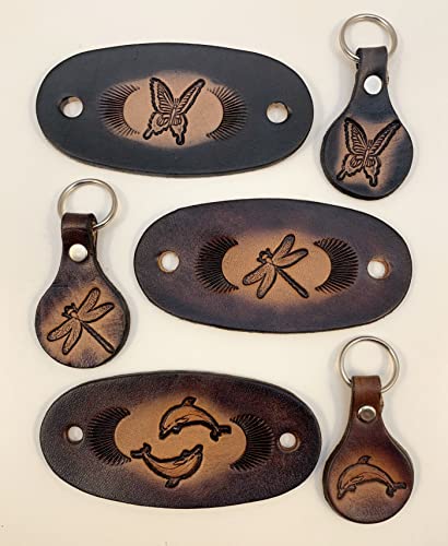 Made In Usa, Genuine Thick Leather Hair Barrette, Stick Pony Tail Holder Butterfly Dragonfly Dolphin Eagle Owl Frog Squirrel Rabbit Cat Dog Elephant Horse Pig Unicorn Wolf Bear Buffalo Scorpion Dragon #TOP1