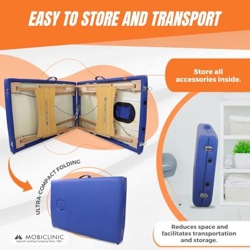 Mobiclinic®, Massage Table, Beauty Bed, 73,23 x 23,62 in, Massage Bed, Lash bed, European Brand, Headrest, Height-Adjustable, Portable, Physiotherapy, Wood, up to 551lb - Image 6