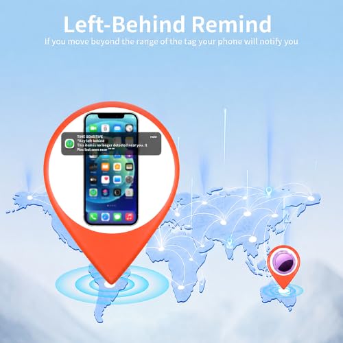 Image of 2 Pack Tracker Tags [Apple MFi Certified] Pair with Apple Find My (iOS Only) Bluetooth Air Smart Tags Key Finder Item Locator Waterproof Finder Worldwide Tracking for Pets Wallet Backpack Dogs Luggage