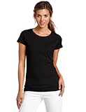 Dickies Girl Juniors Short Sleeve Crew Neck Tee,Black,Large