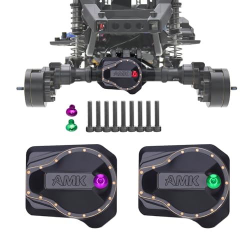 AMK TRX4 Brass Differential Cover, TRX4 Portal Axle Housing Brass Diff Cover with Oiling Hole, Front and Rear Axle Housing Covers for 1/10 RC Crawler Car TRX4 Upgrade Parts