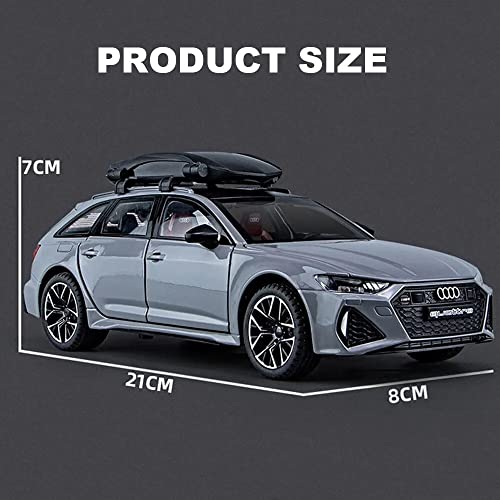 MTG Metro Toys & Gift - Audi RS6 Avant | 1:24 Scale | Big Size Diecast Model Alloy Metal Pull Back Toy car for Kids with Openable Doors & Light, Music Toy Vehicle for Kids 【Colors as Per Stock】