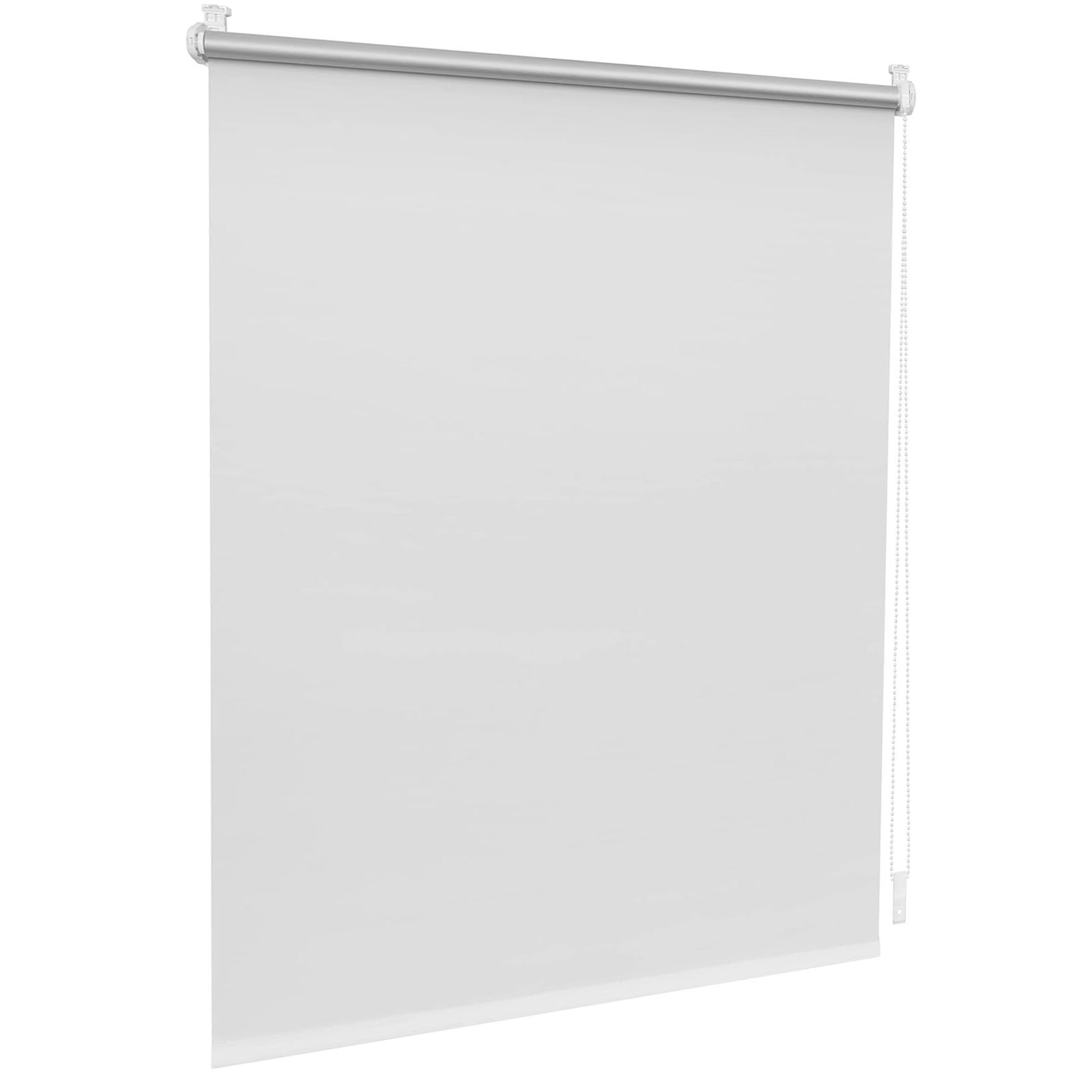 Żaluzje Bez Wiercenia 70 x 190 cm Ekran Prywatności, Zasłony Dla Okien Z Akcesoriami Instalacyjnymi Do Salonu, Biały