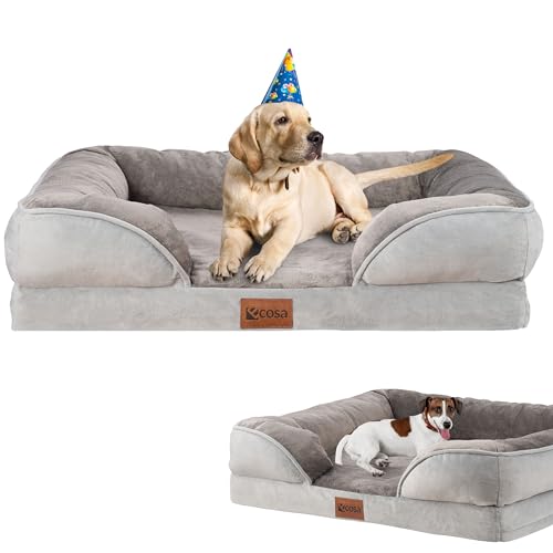 ecosa® Hundebett Waschbar für kleine & mittelgroße Hunde Orthopädisches Hundebett Hundekorb, Katzenbett, Hundekörbchen Hundesofa orthopädische Schaumstoffeinlage abnehmbarem waschbarem Bezug