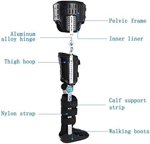 Rodilleras menisco y ligamento para Artritis Ortesis de fijación del pie del tobillo de la rodilla, cómoda ortesis de tobillo ajustable orthosis fractura de la pierna y ortótica de las extremidades in
