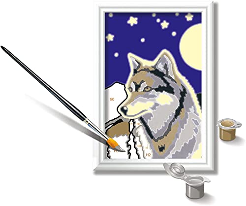 Ravensburger - Malen nach Zahlen Mini Format - Wolf Portrait - Kreativset - Acrylmalerei-Set - Entspannung - Kinder ab 7… – Bild 3