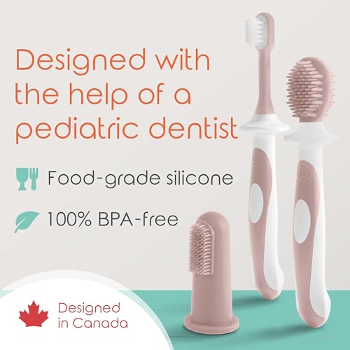 Image of Cherish Baby Care Baby Toothbrush (3-24 Months) - 3 Pack (Pink)