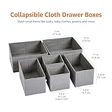 Amazon Basics Collapsible Clothes Drawer Organisers / Dividers for Wardrobe Bedroom or Kitchen, Set of 6, Grey - Image 7