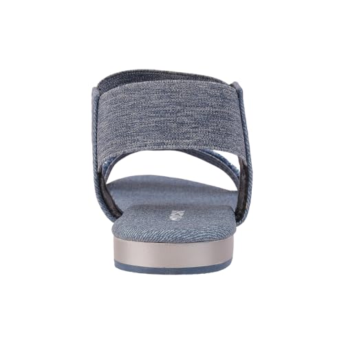 Image of Mochi Women Denim Beaded Slingback Casual Sandals