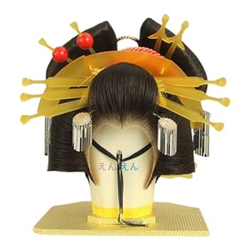 Amazon.co.jp: 日本髪 花魁(おいらん)かつら ・ 立兵庫(たて