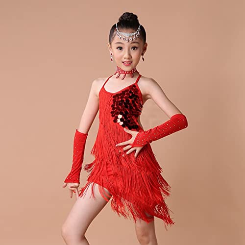 IKFIVQD Vestido de dama de honra para meninas, fantasias de festa, balé, vestido infantil para dança