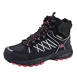 Queday Black Waterproof Hiking Boots Mens Lightweight Walking Shoes Daily Hike Trekking Trail Outdoor Camping Climbing Size 46