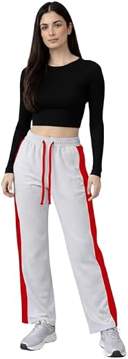 WYXINA Women's Loose Fit Track Pants – Polycotton Joggers with Elastic Waistband &amp; Side Pockets | Lower Comfortable for Gy...