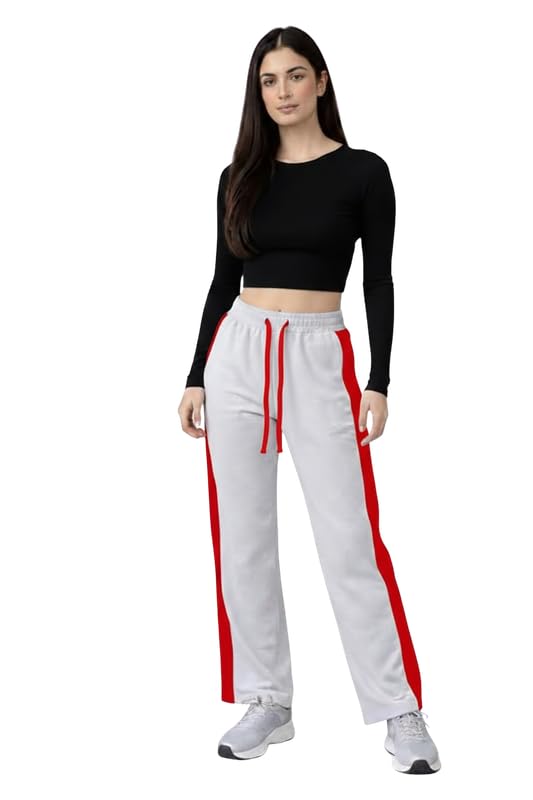 WYXINA Women's Loose Fit Track Pants – Polycotton Joggers with Elastic Waistband & Side Pockets | Lower Comfortable for Gy...