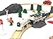 Battery Powered Train Set for Railway System, Electric Train Toys for Wooden Tracks, 3Pcs Motorized Locomotive Trains for Toddlers Compatible with Thomas & Friends, Brio, Chuggington