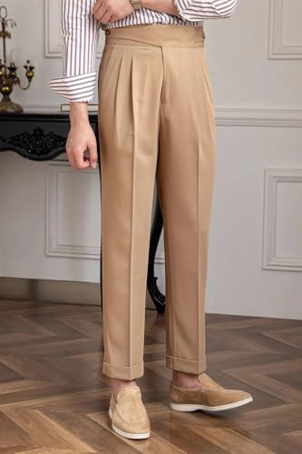 Drolia Men’s Formal Slim Fit Suit Pants Mens Business Causal Trousers Classic Dress Pants3