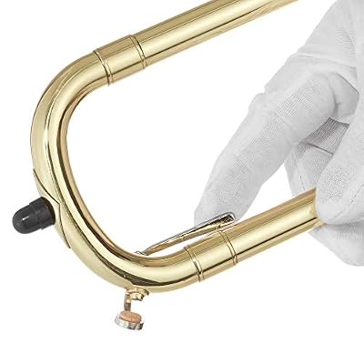 Ashthorpe Bb Tenor Slide Trombone with Gold Lacquer Finish - Includes Case, Mouthpiece, Gloves, Cleaning Cloth, Slide Grease