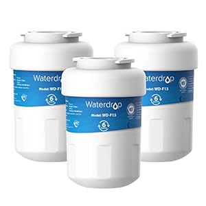Waterdrop MWF Refrigerator Water Filter, Replacement for GE® MWF, GE® SmartWater® MWFP, MWFA, GWF, HDX FMG-1, Kenmore® 9991, RWF1060, WD-F13, 3 Pack