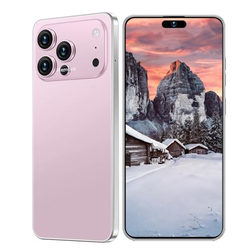Image of Ecshock 17PM Unlocked Phone | Cell Phone Android 15.0 | 16+512GB Smartphone| 6.99 inch HD Display | Long Battery Life 7000mAh | 68+108MP Zoom Camera| Fingerprint Lock | with Dual SIM (Pink)