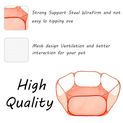 image for Sheldamy Small Animals Playpen, Portable Pop-up Open Interactive Pet T