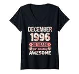 Photo Gallery donna dicembre 1996 25th compleanno floreale carino per le donne ragazza maglietta con collo a v Photo Gallery donna dicembre 1996 25th compleanno floreale carino per le donne ragazza maglietta con collo a v