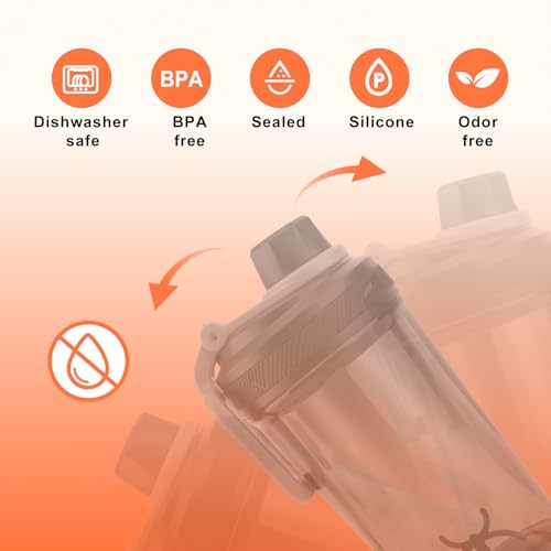 BOXOB 4 Teiliger Dichtungsersatz für die VOLTRX Elektrische Protein Shaker Flasche 24oz, Silikon Dichtungsringdichtungen Dichtungsteile Auslaufsicheres Ersatzdichtungsteil für Ausgussdeckel BPA-Frei