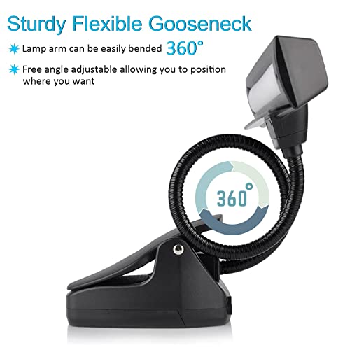 Rechargeable Music Stand Light, 19 Leds Clip On Reading Light - 3 Level Brightness Settings, 3 Color Temperature Optional (Warm/Cool White/Natural Light Color), Perfect For Piano, Reading, Sewing #TOP2