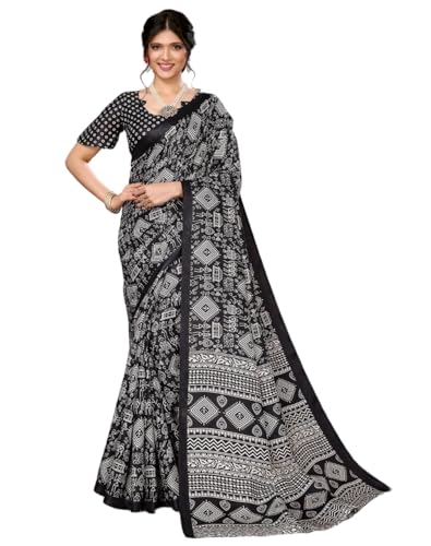 Sari pour femme KULIA multicolore en georgette avec chemisier non cousu taille Large