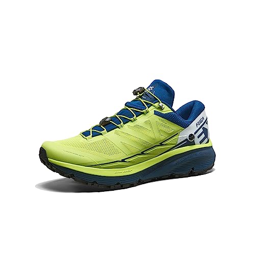 KAILAS Men's Fuga EX2 Trail Running Shoes Walking Hiking Footwear Wide Sport Sneakers 7.5 Varga Light/Deep Sea Blue
