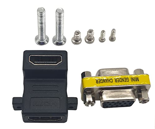 Placa de pared HDMI VGA Halokny con conector en ángulo recto para audio y vídeo 4