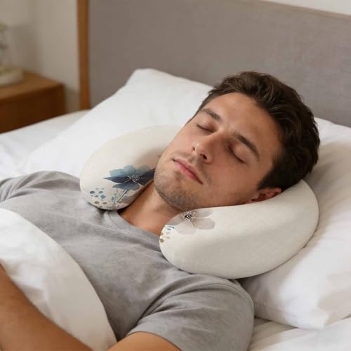 Almohada espuma viscoelástica cervical beige 29x29x10 cm miniatura 6
