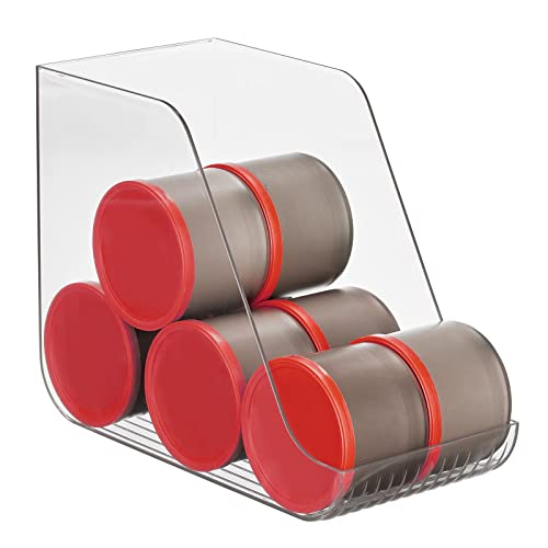 mDesign Plastic Kitchen Storage Organizer Bins - 4 Pack, Clear