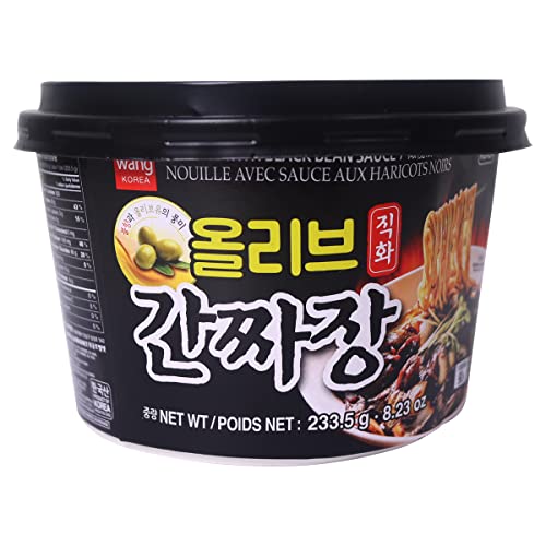 Wang Katsuo Udon Bowl And Olive Oil Jjajang Black Bean Noodle, Pack Of 6 #TOP4