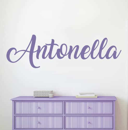 Vinilo decorativo personalizado para pared niña miniatura 4