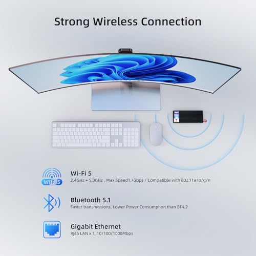 Image of MeLE Fanless PC Stick PCG02 Pro with Win 11 Pro N100(up to 3.4GHz), 8GB DDR4 RAM 128GB Desktop Computer Stick Support 4K Dual HDMI USB3.2 WiFi BT Ethernet,Home Business Office Industrial