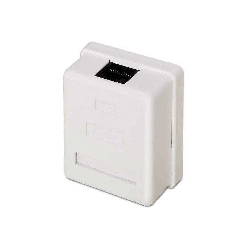 AISENS A139-0301 - Roseta de Superficie RJ45, Color Blanco