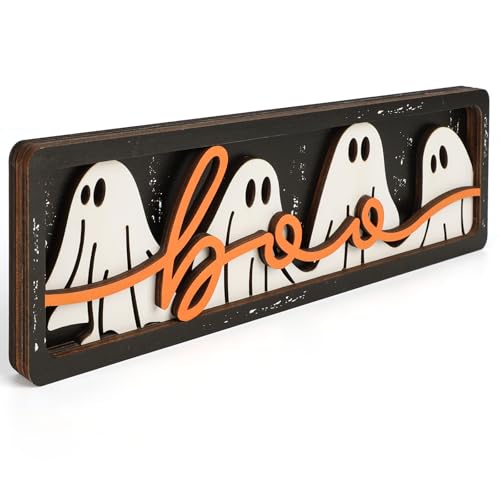 Vintage Halloween BOO Decorations for Office, Home, Table, Mantel,...