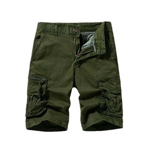 Short multi-poches homme en coton confortable avec bouton robuste