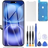 Contenu de l'emballage : 1 écran LCD de rechange pour iPhone 16 Plus, 1 protecteur d'écran, 1 adhésif imperméable et 1 kit d'outils de réparation. L'adhésif imperméable restaure la résistance à l'eau de votre iPhone, le protégeant de l'humidité et des dommages causés par l'eau.