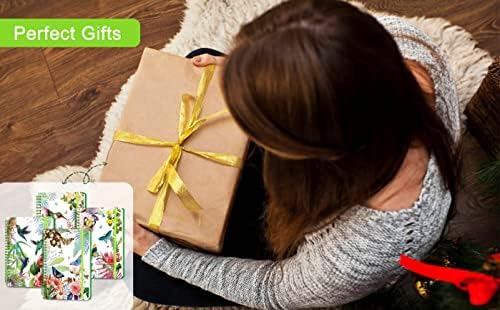 DWIYITTN Spiral Notebook A5, 4 Pack Hardcover Lined Notebook 14.5 x 21.6 cm,120 Page Campus Notebook with Blooming Floral Pattern for School Office Home Studying and Writing
