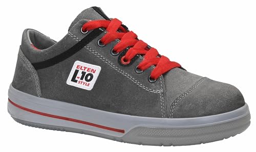 ELTEN Sicherheitsschuhe Vintage Low ESD S3, Damen und Herren, Leder, Stahlkappe, leicht, sportlich 45, Grau