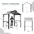 Domi 8x5FT Hardtop Grill Gazebo, Grill Canopy for Outdoor Grill w/Double Galvanized Steel Roof, 2 Side Shelves and Ceiling Hooks, Grill Tent BBQ Gazebo for Patio Garden Backyard, Grey, Gray