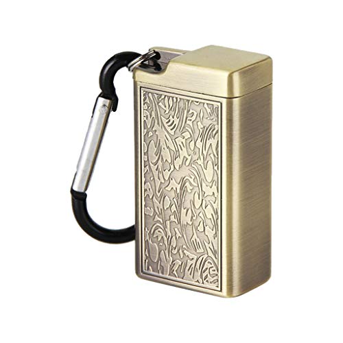 Ocobudbxw Bandeja de ceniza de humo Mini cenicero portátil al aire libre llavero titular del bolsillo del metal Cover
