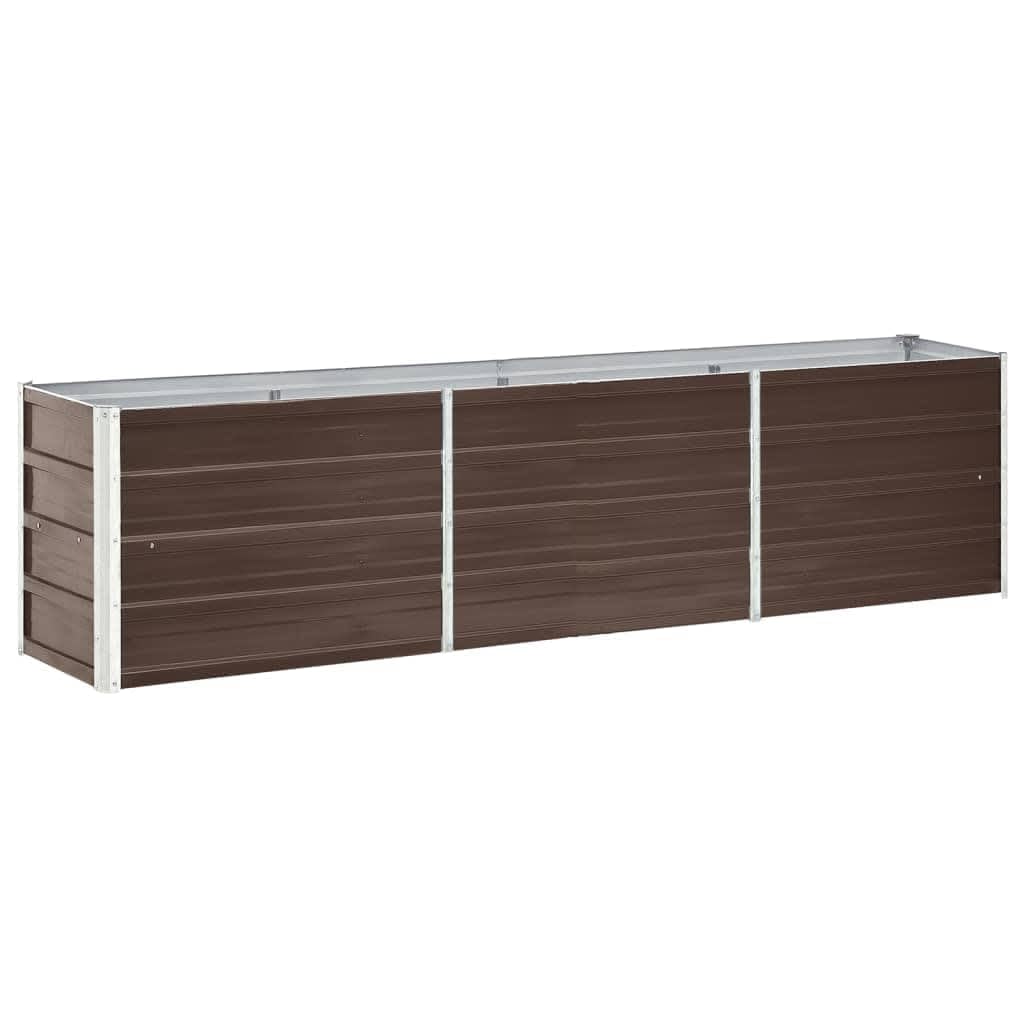 Generico Letto Rialzato in Acciaio Zincato 240x40x45 cm Marrone,Casa e Giardino,Prato e giardino,Giardinaggio,Vasi e fioriere-47046