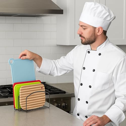 Image of Dish Rack Organizer for Kitchen - 3 Compartment Countertop Dish Drying Rack, Space-Saving Black Iron Dish Drainer Rack, 9.5 x 8 x 7.25 Inches