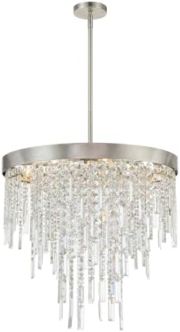 Crystorama Winfield 6 Light Antique Silver Chandelier