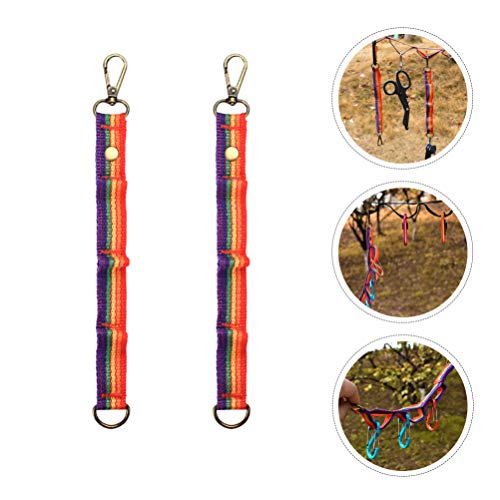 CLISPEED 4 Peças de Corda de Acampamento Ao Ar Livre Cabides de Corda Pendurada para Acampamento Ace