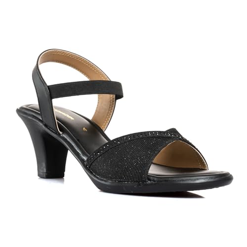 Image of Khadim's 3603666 Lightweight Durable Extra Soft Trendy Premium Stylish Lifestyle and Fancy Elastic Strap Heels For Women